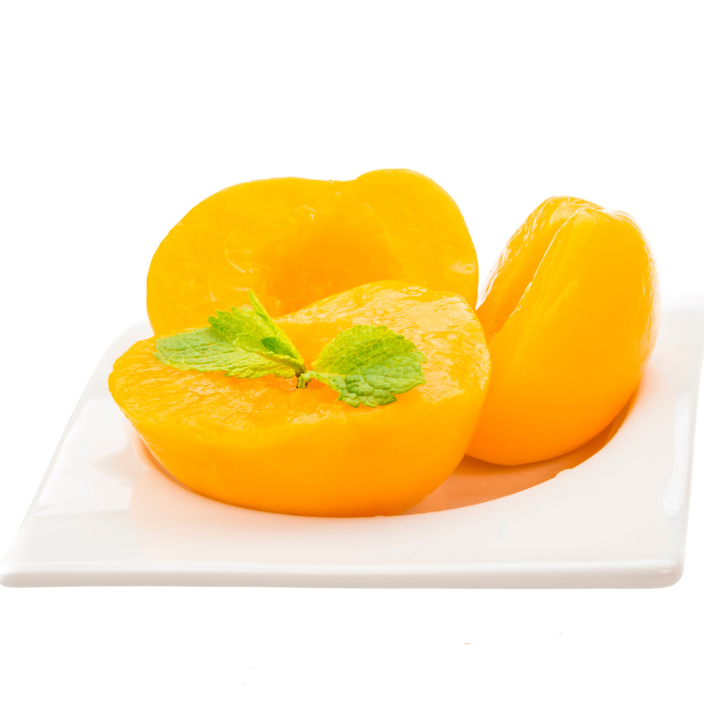 Đào Bổ Đôi Ngâm Siro Hiệu Rhodes Hộp 825g Topping Thơm Ngon Giòn Cho Pha Chế Trà Đào, Decor Bánh