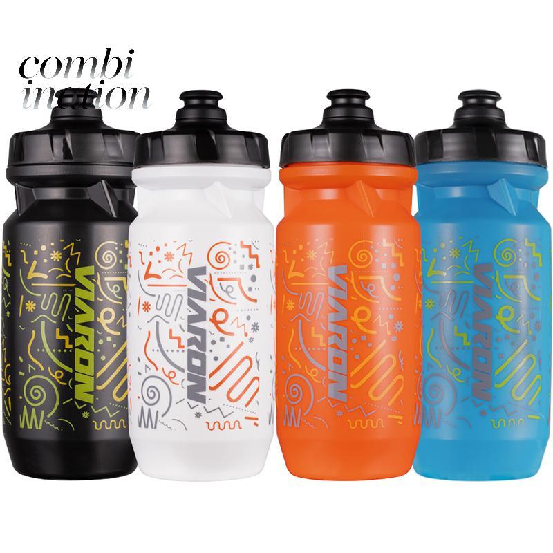 (TFT) VIARON 550ML Bình Nước Xe Đạp MTB Thể Dục Thể Thao Chống Rò Rỉ Chống Bụi Chống Rơi Ngoài Trời Chai Nhựa Uống Phụ Kiện MỚI