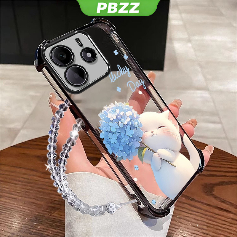 Ốp Lưng Cho redmi note 14 pro 5g redmi note 14 4g note 14S 2024 Vỏ Điện Thoại Vỏ Mềm Silicon Chống Sốc Thiết Kế Mới Thẩm Mỹ Trong Suốt Hoạt Hình Vòng Tay Mèo Cho Bé Gái SJSLLSHM01