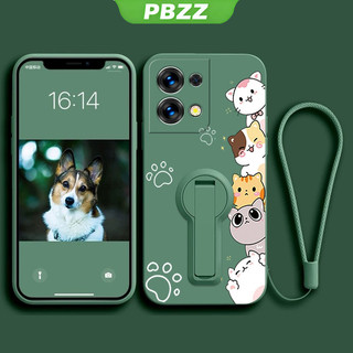 Ốp lưng cho OPPO Reno 8 5G, oppo Reno8 pro 5g 2022, RENO 10 pro 5G, vỏ điện thoại mềm, silicone lỏng, chống sốc, thiết kế mới, thẩm mỹ, hình mèo hoạt hình với giá đỡ YTXZDZMM01