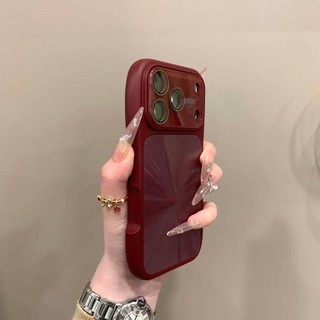 Cao Cấp Aurora Eo Nhỏ Cửa Sổ Lớn Ốp lưng Di Động Thích Hợp Cho iPhone17 Pro Max 16 15 14 13 Pro Max Chống Sốc Bảo Vệ Camera Mặt Sau Cứng Chống Rơi