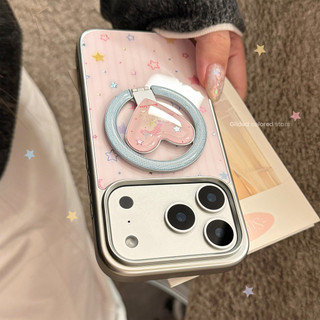 [Sheren] Ốp điện thoại Pink Star Dot Thích hợp cho i17 16 15 14 13 12 11 pro max Vỏ bảo vệ chống sốc