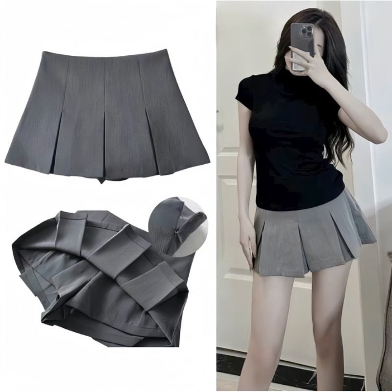 Chân Váy Nữ Xếp Ly To Chất Đẹp Có Quần Bảo Hộ - Sam Botique