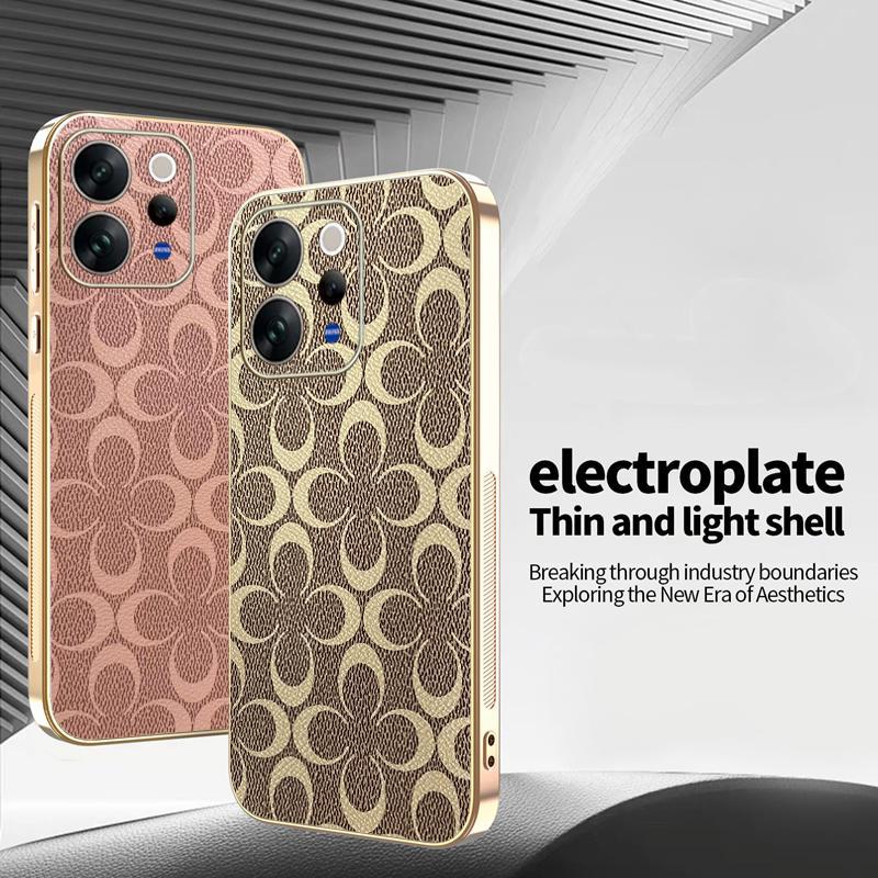Ốp Lưng Cho Vivo V70 Elite Hoa May Mắn Mạ Điện Cạnh Chống Rơi Vỏ Điện Thoại