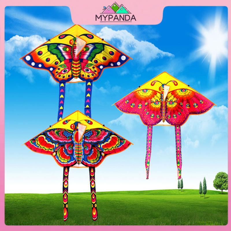MYPANDA 1 Bộ 90 * 50CM thể thao ngoài trời diều thả bướm đồ chơi trẻ em có tay cầm.