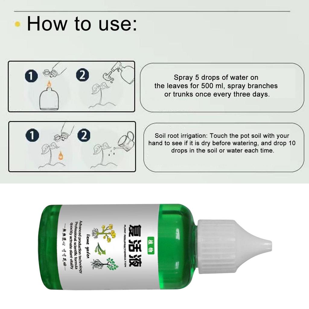 Chất lỏng phục hồi thực vật 50ml Chất lỏng dinh dưỡng thực vật Thúc đẩy sức khỏe & tăng trưởng mạnh mẽ mueadsyvn