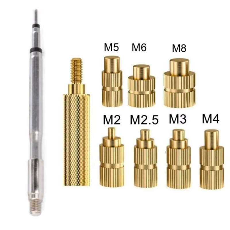 C245 Hàn Đầu Sắt Nhúng Chèn Bộ Chuyển Đổi Đầu Vào Hạt Nóng Chảy Hạt Lắp Nhiệt Đai Ốc Adapter M2-M8