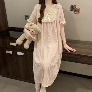 Váy Ngủ Nữ Mây Cotton Ren Công Chú, Phong Cách Thoải Mái Mùa Hè