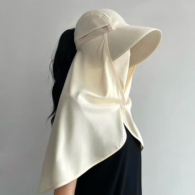Đa năng mặt nạ tích hợp mũ chống nắng bảo vệ cổ và mặt, phù hợp mùa hè