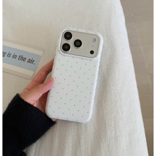 Ốp điện thoại mờ chấm sóng hai lớp màu trơn tiên tiến phù hợp cho iPhone17 16 15 14 13 Pro Max bảo vệ camera chống sốc chống rơi mặt sau cứng