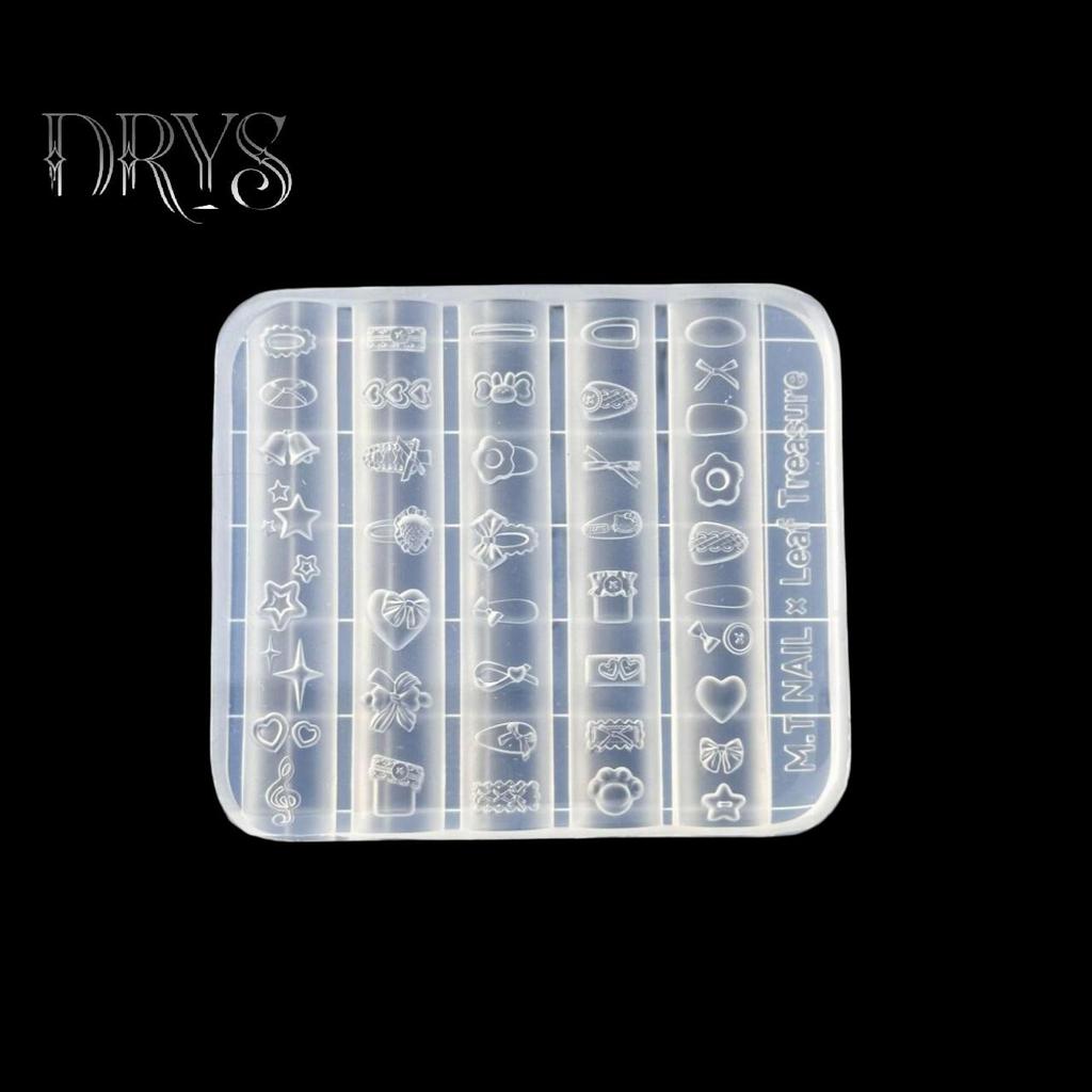 (TFT) Nơ 3D Khuôn Làm Móng Silicon Hoa Ngọt Ngào Trái Tim Ren Móng Tay Trong Suốt Mẫu DIY Nail Art Trang Trí Dụng Cụ Thiết Kế Làm Móng Tay MỚI