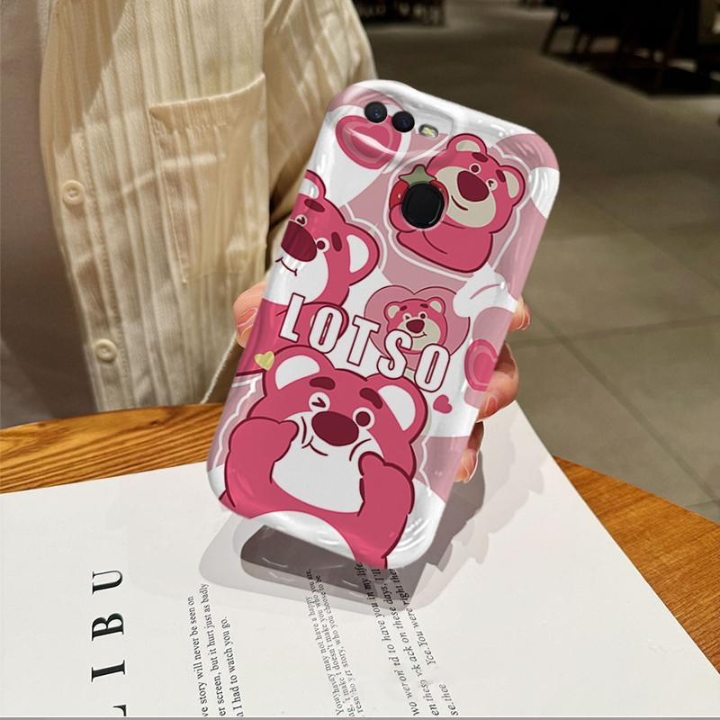 Ốp Silicon Hoạt Hình Cho OPPO A5S A7 A12 F9 F9 Pro Phụ Kiện 3D Vỏ Điện Thoại Mềm Gấu Lotso Ốp Lưng Chống Sốc