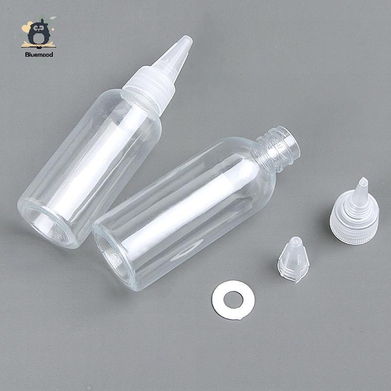 [Bluemood] Chai nhỏ giọt bóp nhựa 10-200ml Nắp vít trong suốt Hộp đựng dầu lỏng Mới