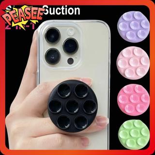 Giá đỡ nhẫn điện thoại PEASEE silicon tròn, đế hút hai mặt, ổ cắm bỏ túi