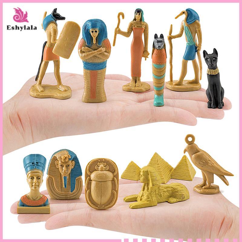 Eshylala 12x Nhân Vật Ai Cập Cổ Đại Tượng Nhỏ Mới Lạ Hình Thoth Mummy Case - Đồ Chơi Giáo Dục Sớm [MỚI]