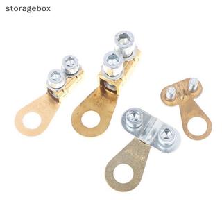 [Hộp lưu trữ] Kẹp pin ô tô Thiết bị đầu cuối pin ô tô Dây thiên thần Đầu cọc bằng đồng nguyên chất Chu Thay thế Đẹp