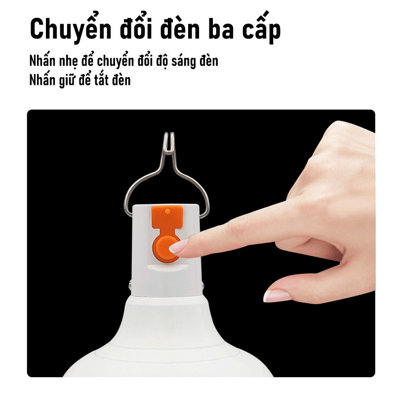 Đèn Tích Điện 3 Chế Độ Sáng Led - Siêu Sáng, Siêu Bền, Chống Nước Hoàn Hảo (Dùng Gia Đình, Dã Ngoại, Chợ Đêm)