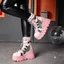 Demonia 9.5cm Giày bốt xe máy đế dày y Gothic Hồng Hot Girl Giày bốt ngắn nữ Matte Black Martin Boots