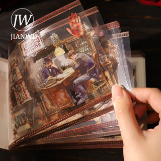 JIANWU Nhà Hát Châu Âu Series Nhân Vật Vintage Phong Cảnh Chất Liệu Cắt Dán PET Miếng Dán Sách Sáng Tạo DIY Tạp Chí Văn Phòng Phẩm