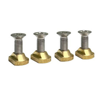 Tấm Hydrofoil Vít Đồng thau Thép không gỉ Hình chữ T Đai ốc Gasket Bộ 4 miếng M8M6 Lắp đặt Bánh lái cố định 2EDH