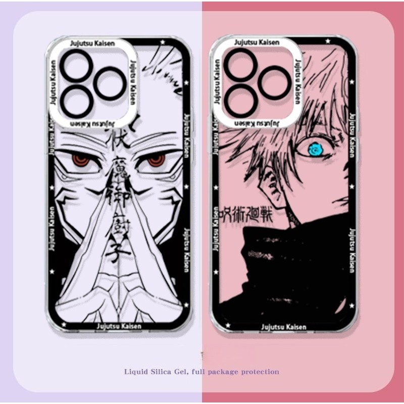Ốp Điện Thoại Nhân Vật Anime Jujutsu Kaisen Cho OPPO A54 4G A3S A5X A72 A52 A92 A58 Realme C71 C67 7 Pro C15 C30 C11 RENO 8 Pro 8T 5G Bìa Mềm Trong Suốt