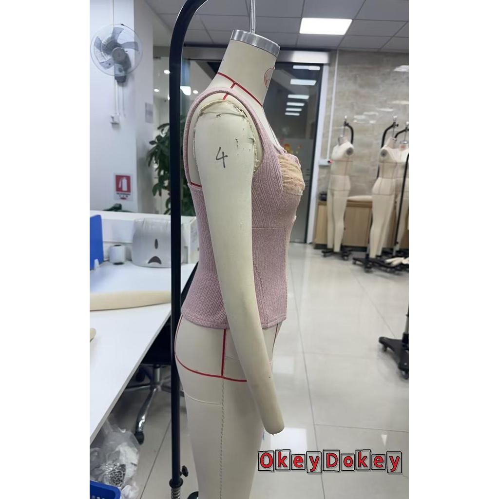 OKDK-Áo xếp nếp nối lưới dành cho nữ
