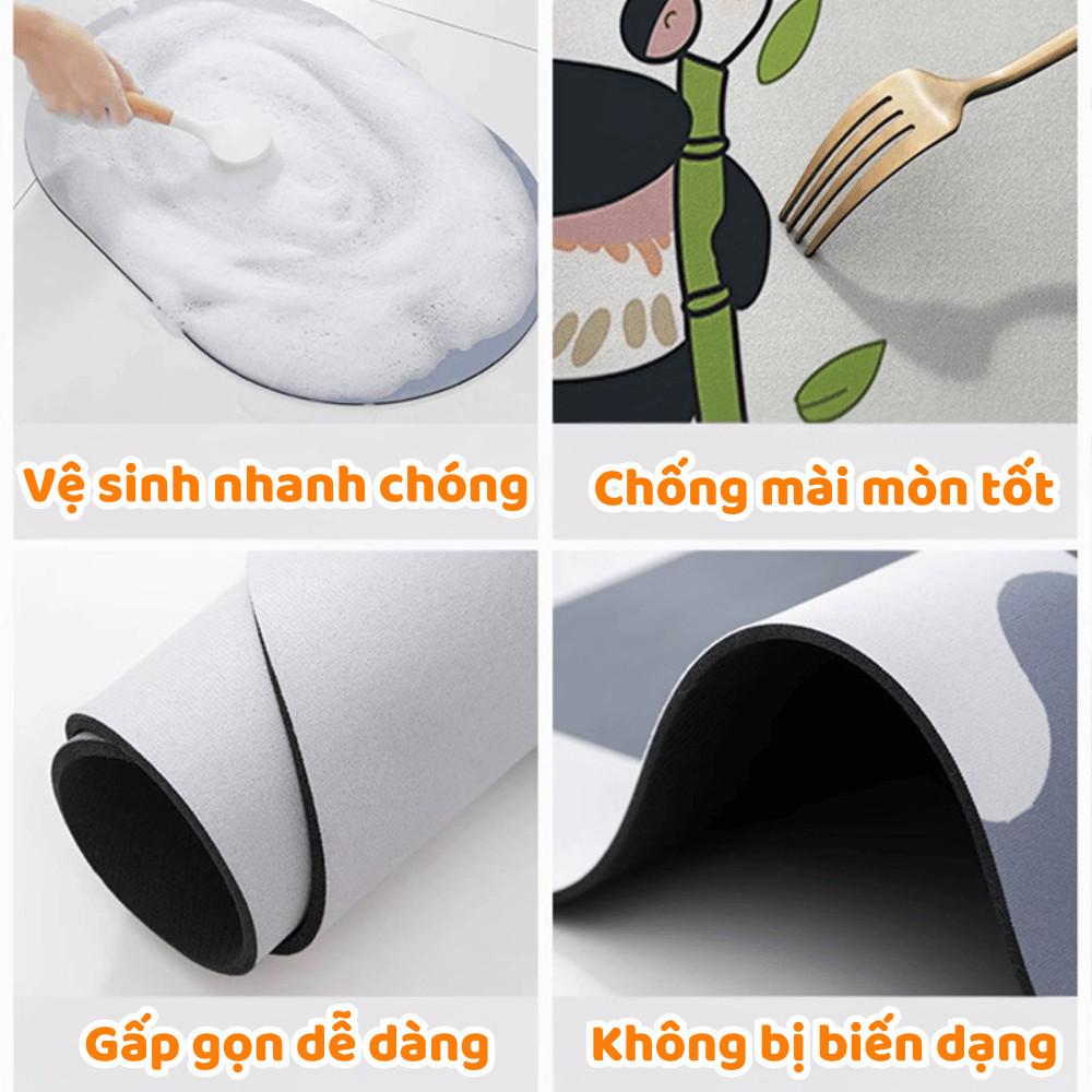 [LOẠI 1] Thảm Trải Sàn Chú Ngựa 2026 Dễ Thương DINO Chất Liệu Bùn Tảo In 3D Siêu Thấm Hút Chống Trơn