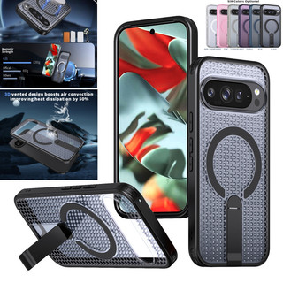 Vỏ tản nhiệt tế bào từ tính cho Google Pixel 9 10 Pro XL 10A 9A Ốp điện thoại chân đế