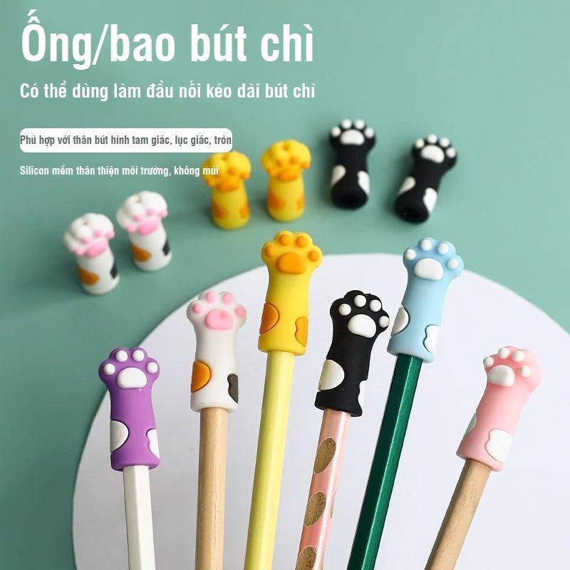 Nắp đậy bút chì thiết kế dễ thương, hạn chế gãy ngòi khi va đập, combo 15 cái cho học sinh tiểu học