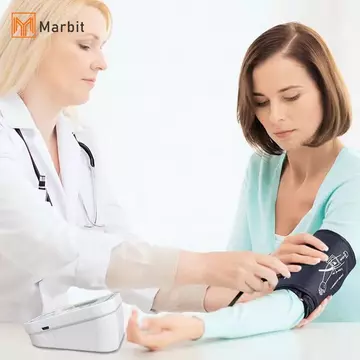 [Mar-T] Máy đo huyết áp điện tử cánh tay trên Ngôn ngữ Phát sóng huyết áp tự động Đo nhịp tim