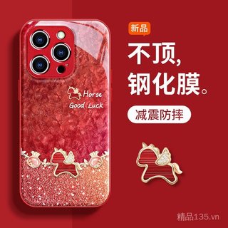 Thích Hợp Cho iPhone17 Ốp Lưng Điện Thoại mate80promax Năm Mới 16 Túi May Mắn Pony Vòng Tay 14 Cô Gái Có Giá Trị Cao 15