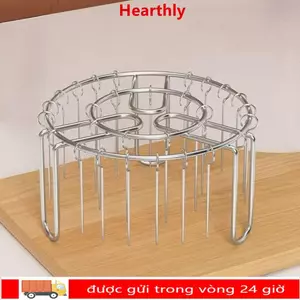 Giá nướng dọc HEARTHLY, Giá đỡ xiên có thể tháo rời 12 / 24 / 25 / 36, Giá đỡ xiên nướng bằng thép không gỉ cho phụ kiện nồi chiên không khí