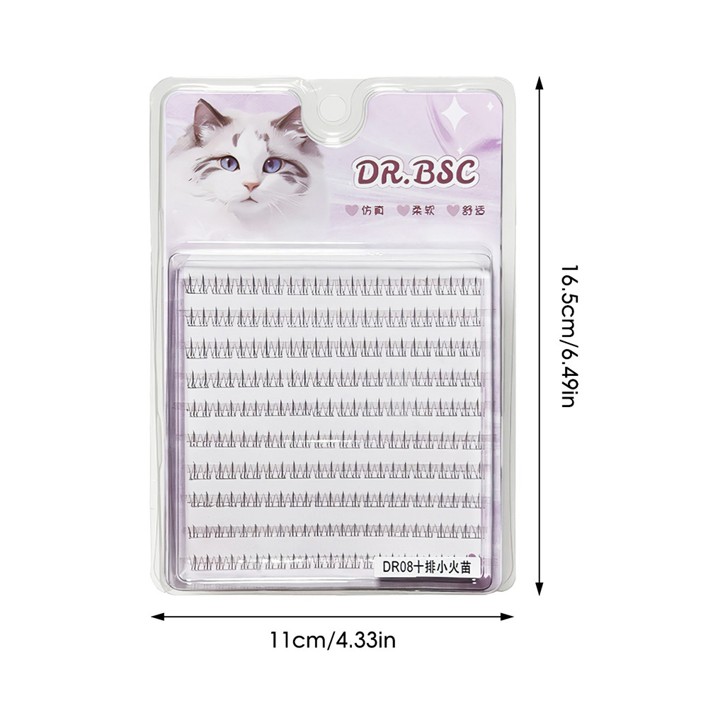 Lông mi dưới thực tế 4-6mm Lông mi giả Cụm lông mi giả tiết kiệm tuyệt vời thời gian trang điểm