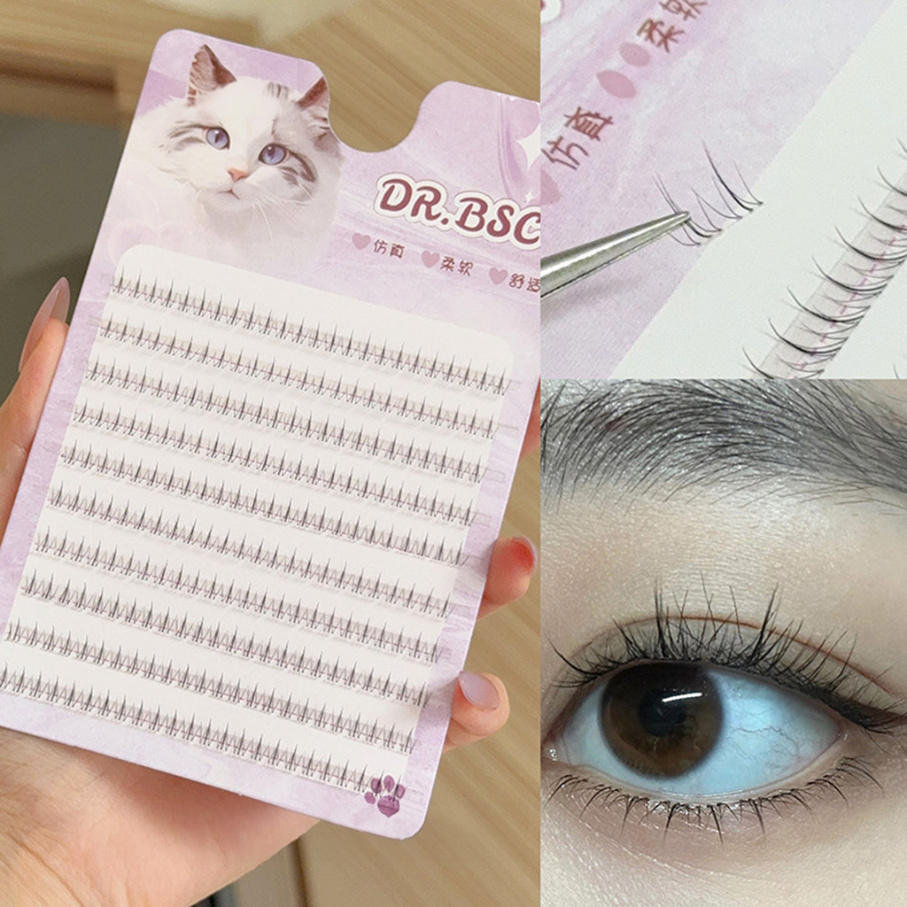 Lông mi dưới thực tế 4-6mm Lông mi giả Cụm lông mi giả tiết kiệm tuyệt vời thời gian trang điểm