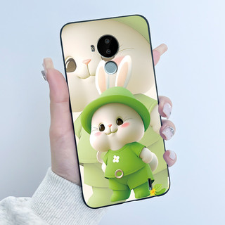 Dành Cho Nokia C30 Ốp Lưng Tình Yêu Dễ Thương Thỏ Hoạt Hình Vui Nhộn Màu Đen Silicon Mềm Bảo Vệ Cho Nokia C30 C 30 NokiaC30 Vỏ Điện Thoại