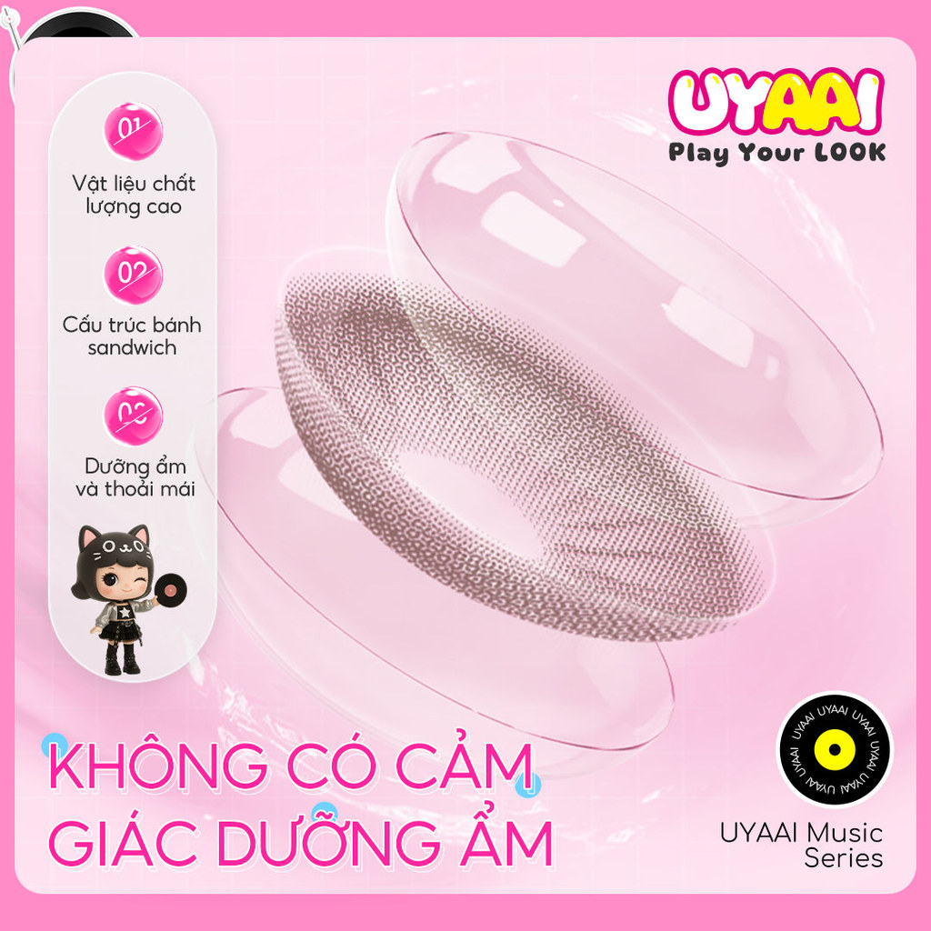 【0~8 độ】Kính Áp tròng UYAAI Tiếp Xúc Làm Đẹp Học Sinh Màu SNOW BALL Nâu/Đen Trang Điểm Màu giãn tròng to 14.5mm lens | BigBuy360 - bigbuy360.vn