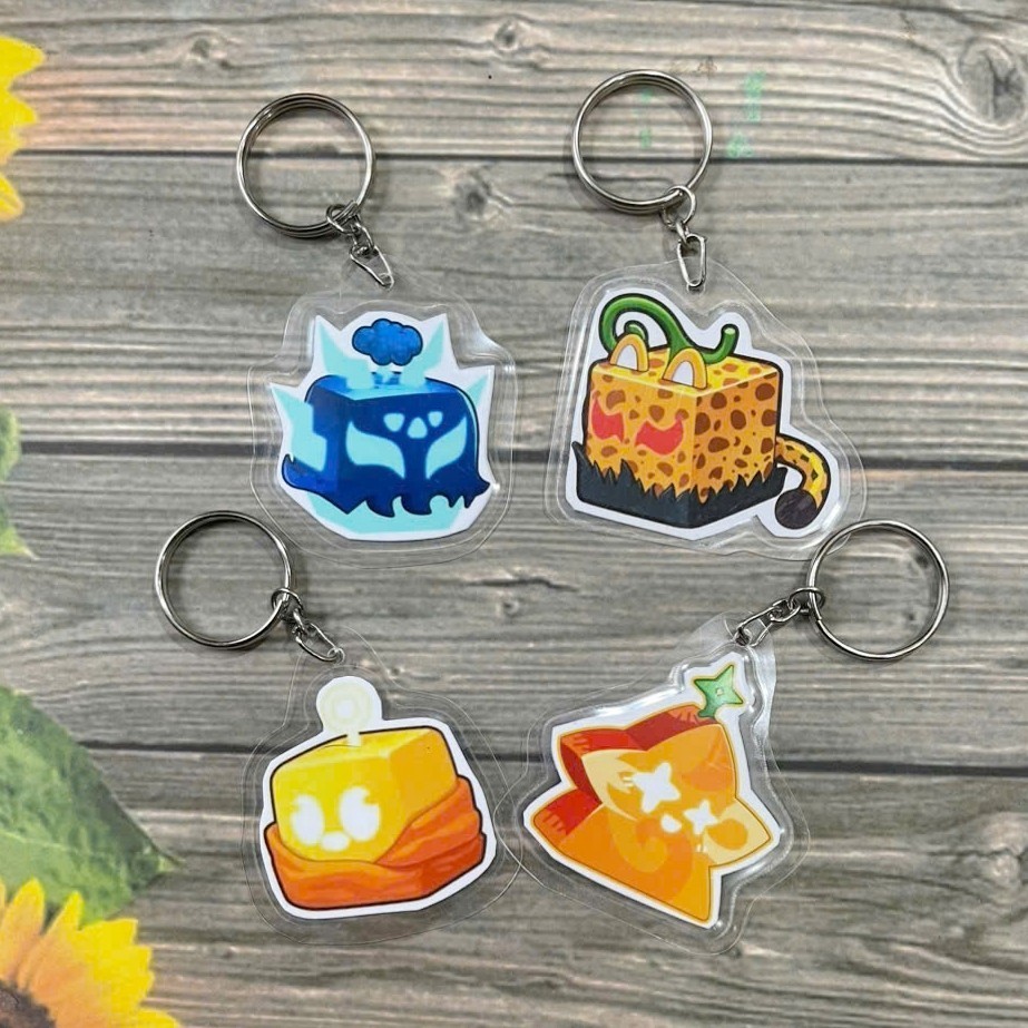 Combo Móc khóa blox fruit các mẫu tuyệt chiêu các trái Dragon yeti kitsune daugh T-rex  MAU3339