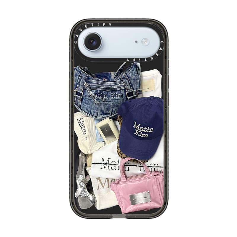 CASECASE X MATIN KIM UNBOXING Pink Black Edge Clear Hard Từ Hút Tác Động Dành Cho Apple IPhone 12 13 14 15 16 17 Pro Max Air Plus Có Hộp