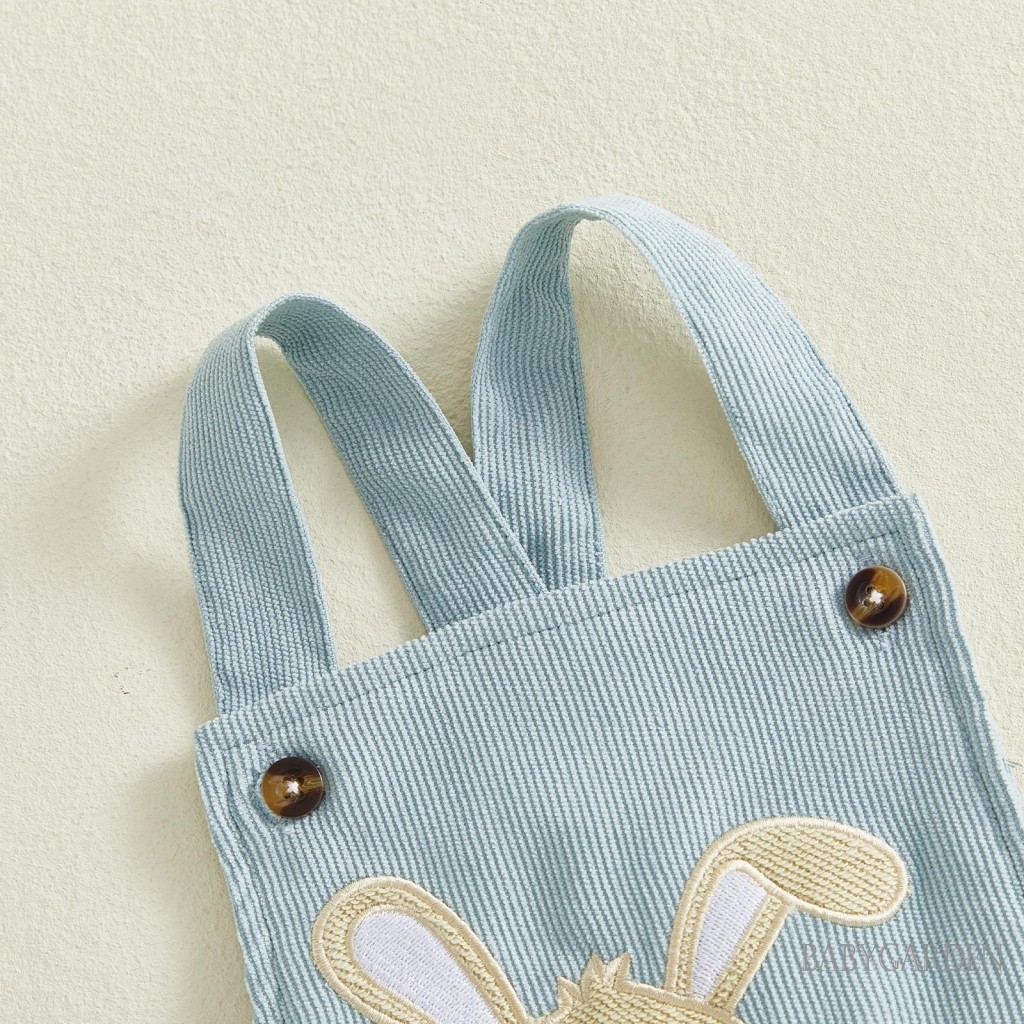 Bé Trai Phục Sinh Tổng Thể Áo Liền Quần Bowtie Thỏ Thêu Không Tay Jumpsuit Thường Ngày Mùa Hè Mùa Xuân Quần Áo