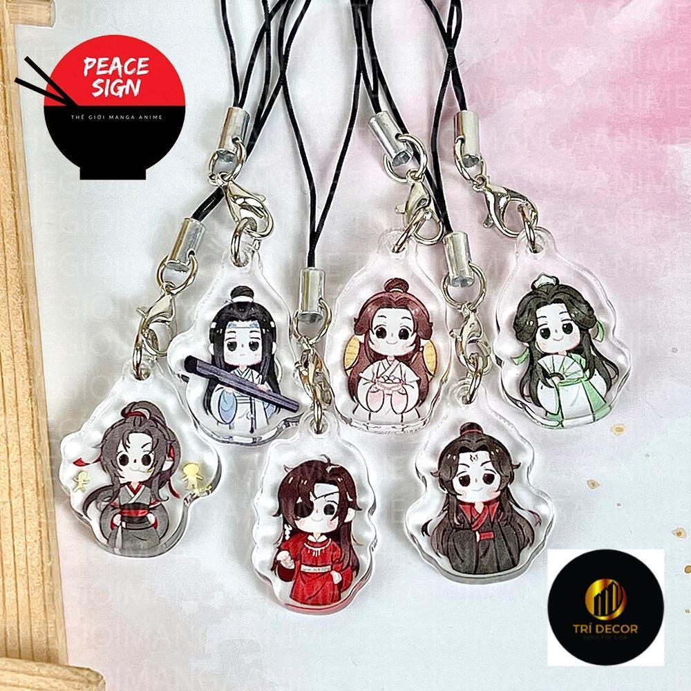 (CHIBI ĐỨNG) Dây Treo Điện Thoại Ma Đạo Tổ Sư Thiên Quan Tứ Phúc Hệ Thống Tự Cứu anime mica acrylic móc khóa Women Nữ
