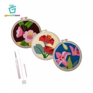 Bộ dụng cụ thêu thủ công dành cho người mới bắt đầu Punch Stitch Kit để trang trí nội thất