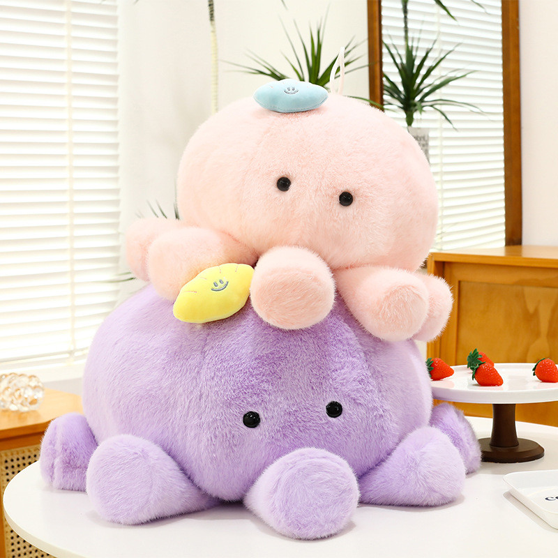 SQ5 Bạch Tuộc Dễ Thương Plushie Thạch Cá Đồ Chơi Nhồi Bông Mềm Cuddle Gối Đồng Hành Sang Trọng Búp Bê QS5