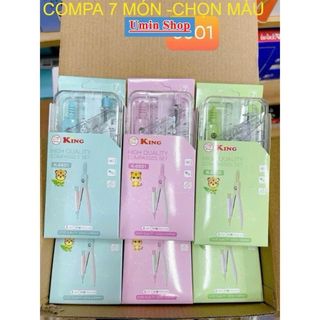 Bộ Eke Compa Hộp Nhựa Đầy Đủ Chi Tiết Cao Cấp