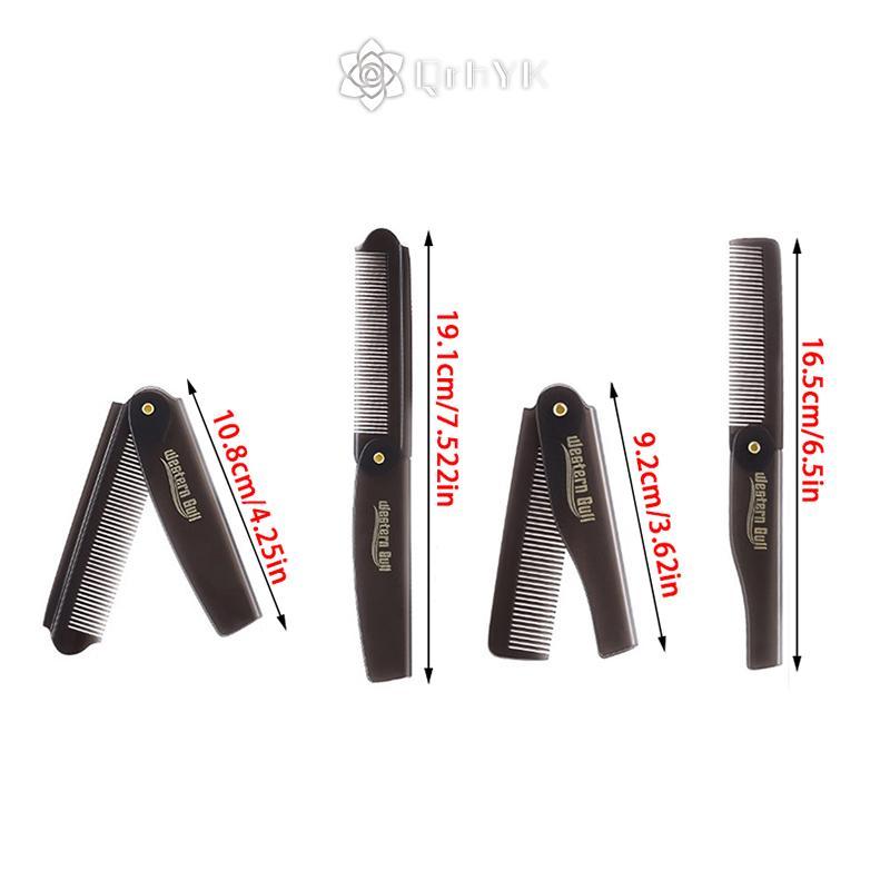 QrhYK Di Động Có Thể Gập Lại Nhà Thơ Lược Dầu Đầu Nhựa Râu Lược Tạo Kiểu Tóc Dụng Cụ Lược Dành Cho Nam Nữ Gấp Lược Cắt Tóc Dụng Cụ Tóc Mới