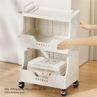 【Hỏa Tốc 2H】Giá Kệ Đựng Sách Vở & Tài Liệu Văn Phòng Bằng Nhựa Đa Năng, Có Bánh Xe Lắp Ghép Thông