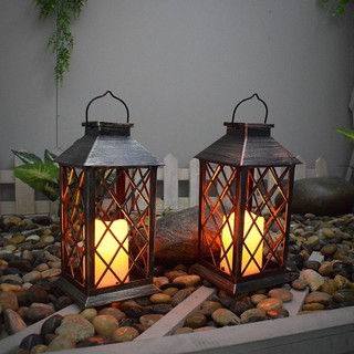 Đèn trang trí sân vườn năng lượng mặt trời phong cách cổ điển, chất liệu sắt, kiểu cung điện, dùng ngoài trời
