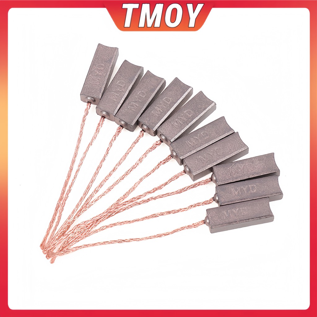 TMOY 10 CÁI 4.5X6.5X20mm Máy phát điện bằng đồng cao Bàn chải Carbon Bộ điều chỉnh máy phát điện cho BYD Mitsubishi TCS