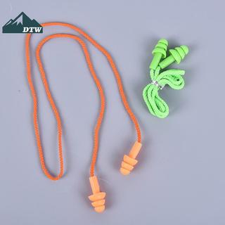 Nút tai DTW silicone giúp giảm tiếng ồn và phù hợp cho bơi lội với dây thể thao tiện lợi