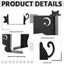 JUNYUE88US Kim Loại Bookend, Phụ Kiện Mèo Sáng Tạo Tinh Tế Đa Năng, Mèo Đứng Ngồi Kim Loại Đen Giá Đỡ Sách Sắt Bền Không Khí Phòng