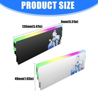 MOON Bộ Nhớ Kim Loại Mỏng Tản Nhiệt Với ARGB LED Cho DDR5 DDR4 DDR3 DDR2 RAM Tăng Cường Thẩm Mỹ Và Hiệu Suất
